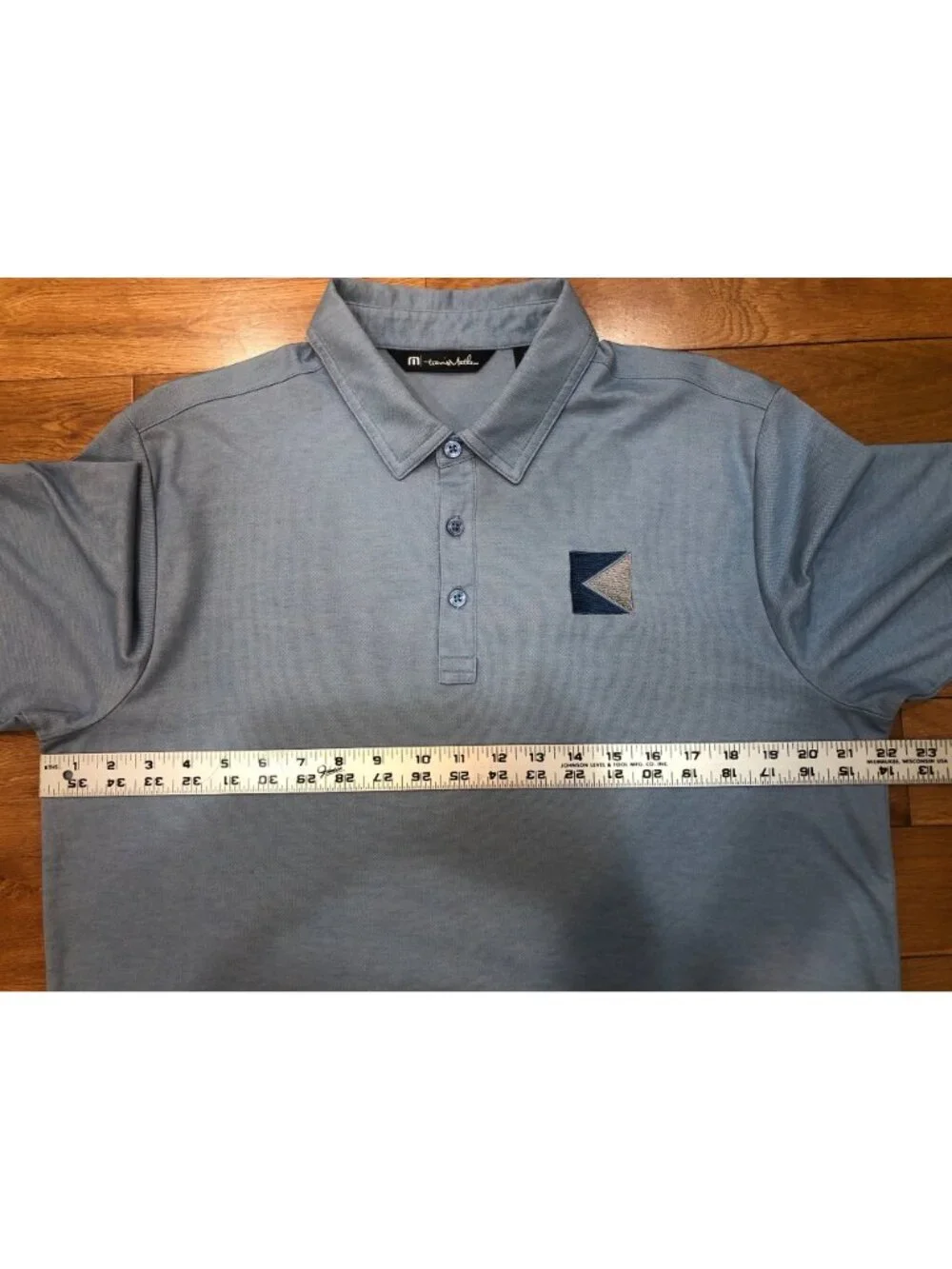 Travis Mathew Lightweight Pima Cotton Blend Short Sleeve Blue Polo Shirt Size L